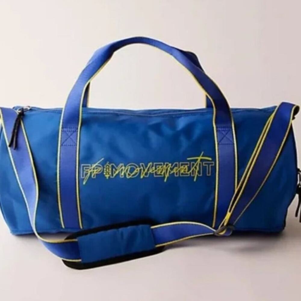 Free People Blue and Yellow Shoulder Bag